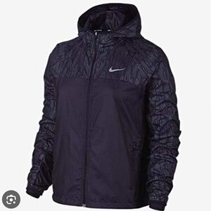 Nike Women's Navy Reflective Zip Up Running/Windbreaker Jacket